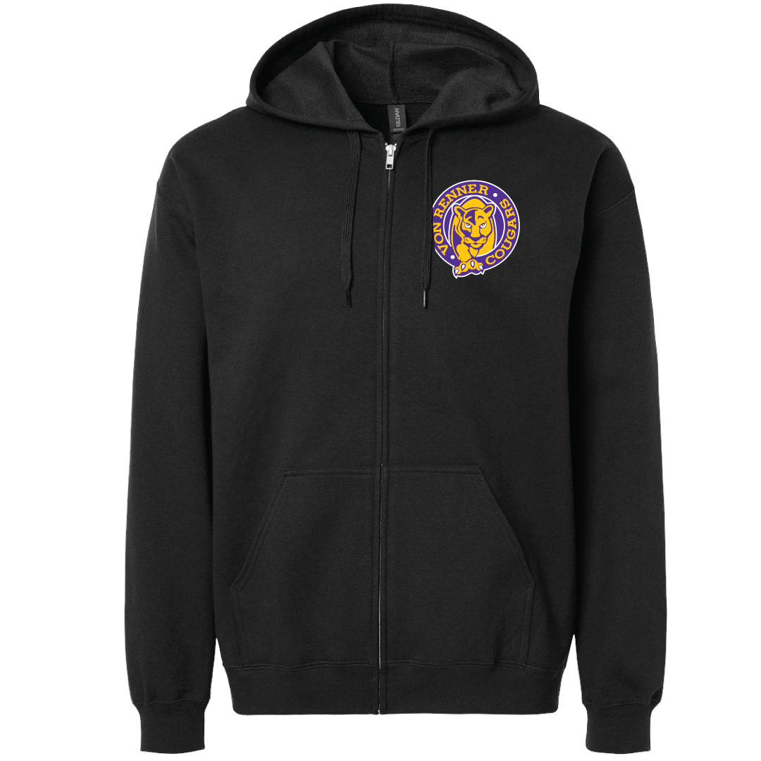 Zip-Up Hoodie Black: Youth & Adult